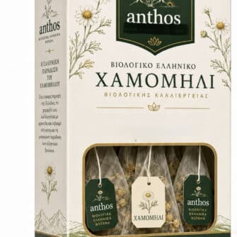 Κουτί Anthos Herbs με 10 πυραμίδες άνθους χαμομηλιού και παράθυρο
