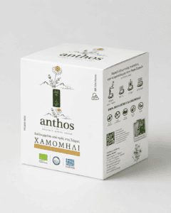 Λευκό χάρτινο κουτί Anthos Herbs με 10 φακελάκια χαμομηλιού