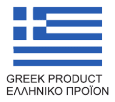 Ελληνική σημαία με την ένδειξη Ελληνικό προϊόν