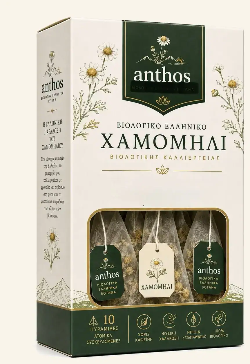 Anthos Herbs chamomile flower pyramids